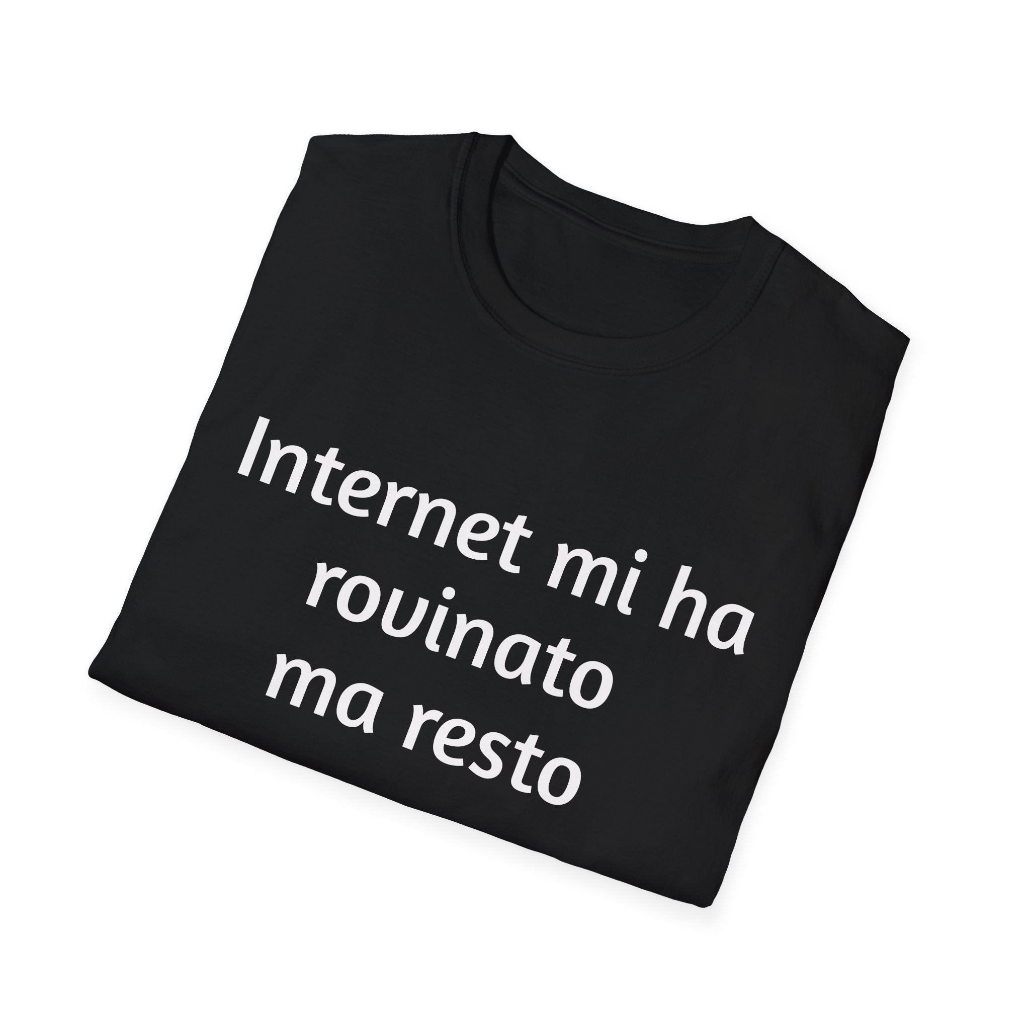T-Shirt – "Internet mi ha rovinato ma resto" italiana sarcastica ironica gen z regalo nerd