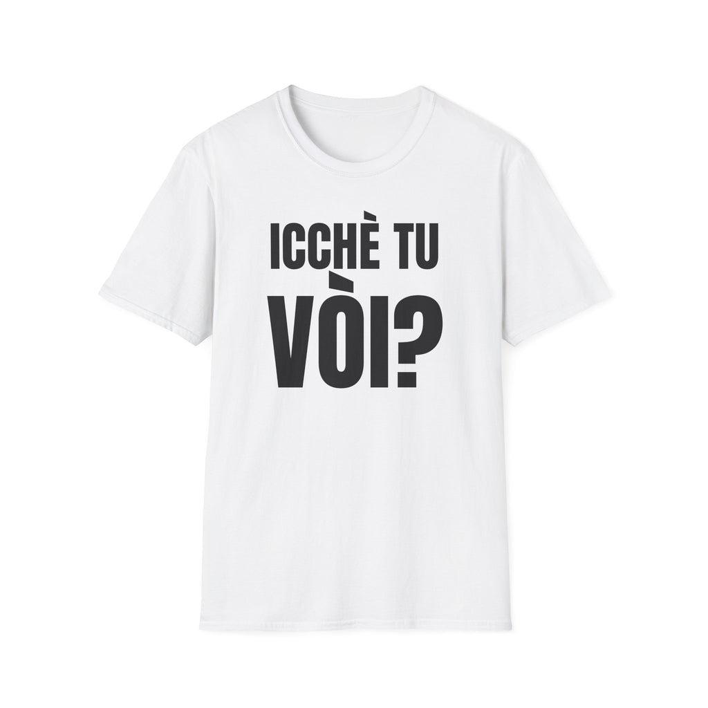 Maglietta Toscana “Icchè tu vòi?” – T-shirt divertente in dialetto toscano