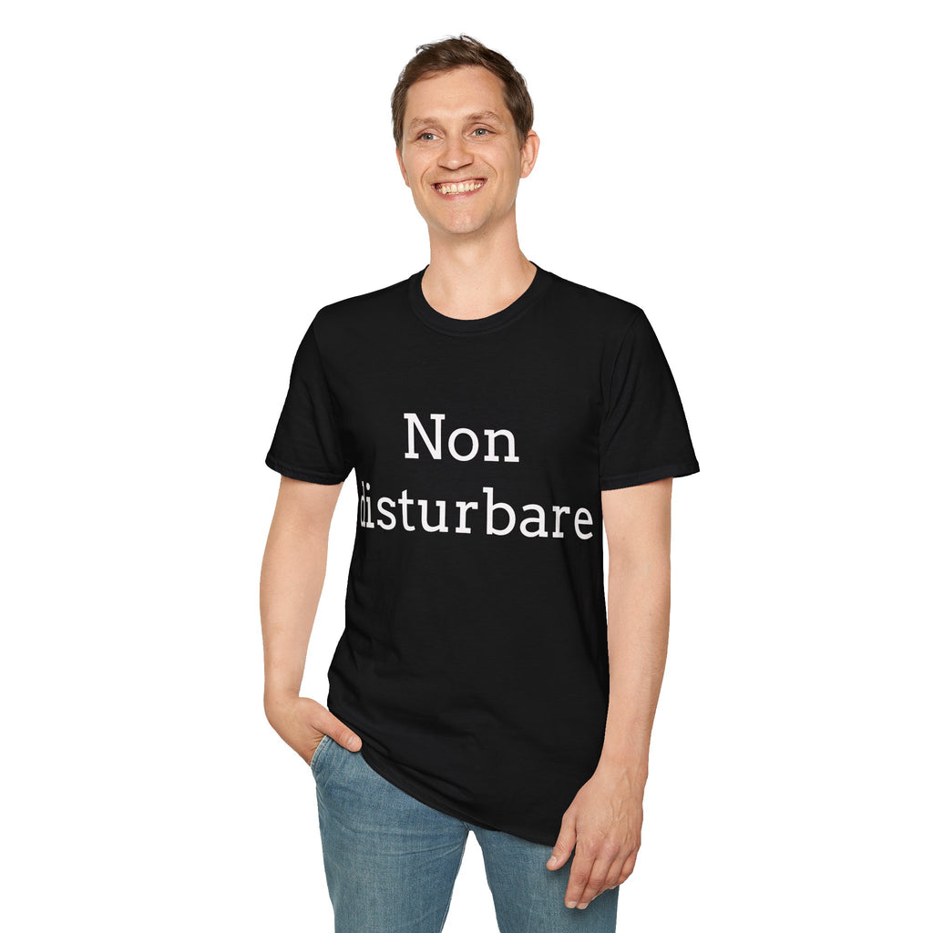 T-Shirt ironica italiana — ''Non disturbare'' maglia sarcastica