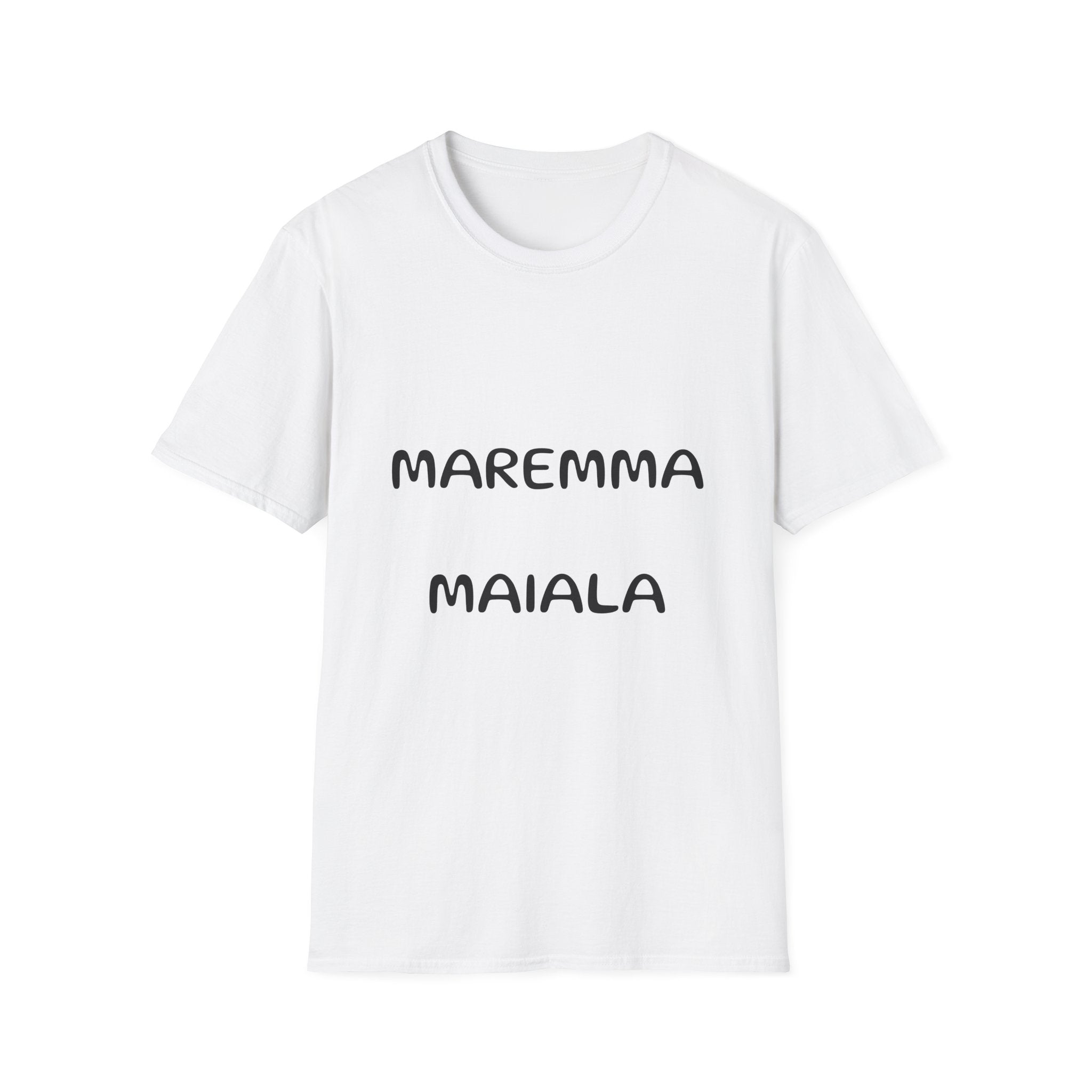 T-Shirt divertente — 'MAREMMA MAIALA / IMPESTATA' T-shirt ironica italiana