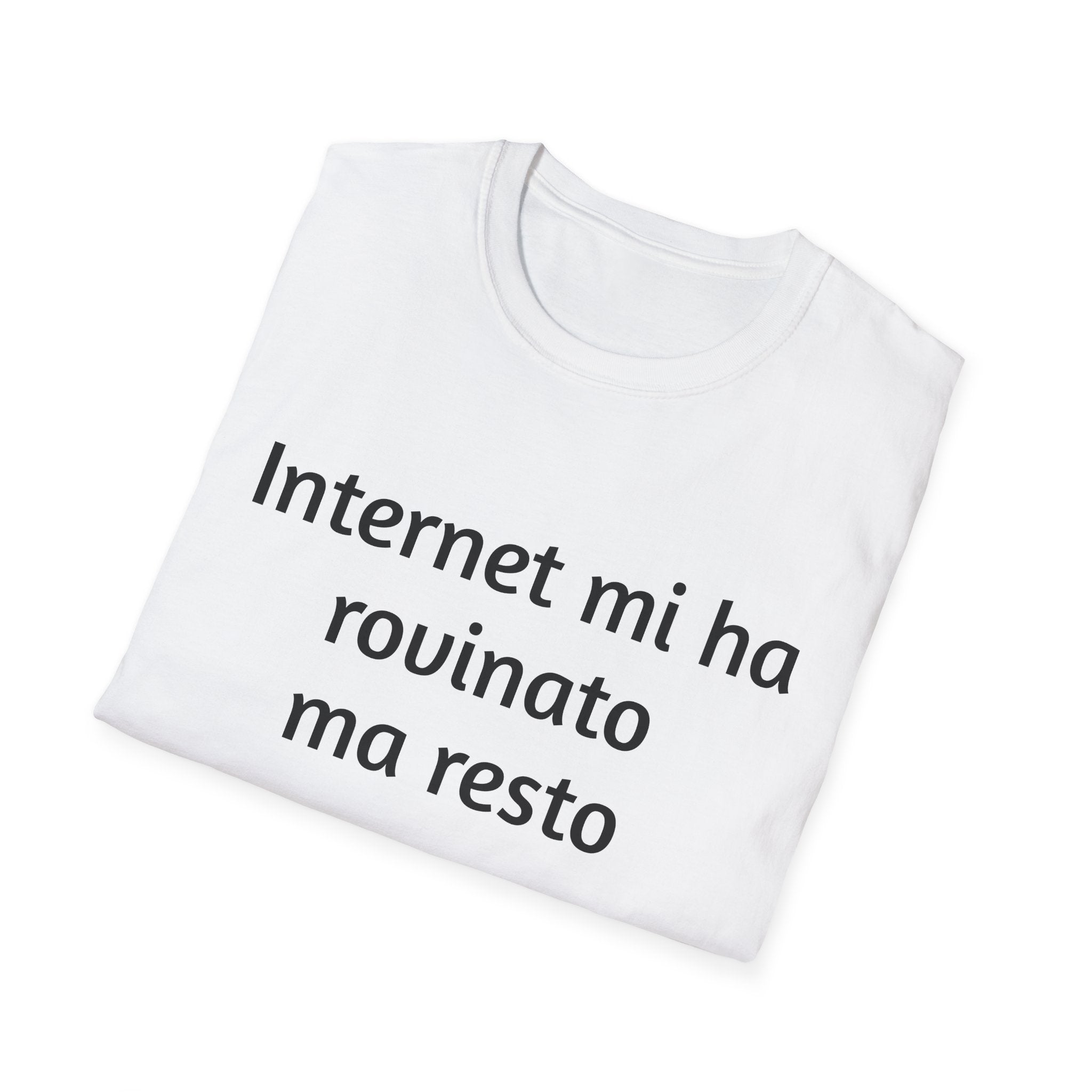 T-Shirt – "Internet mi ha rovinato ma resto" italiana sarcastica ironica gen z regalo nerd