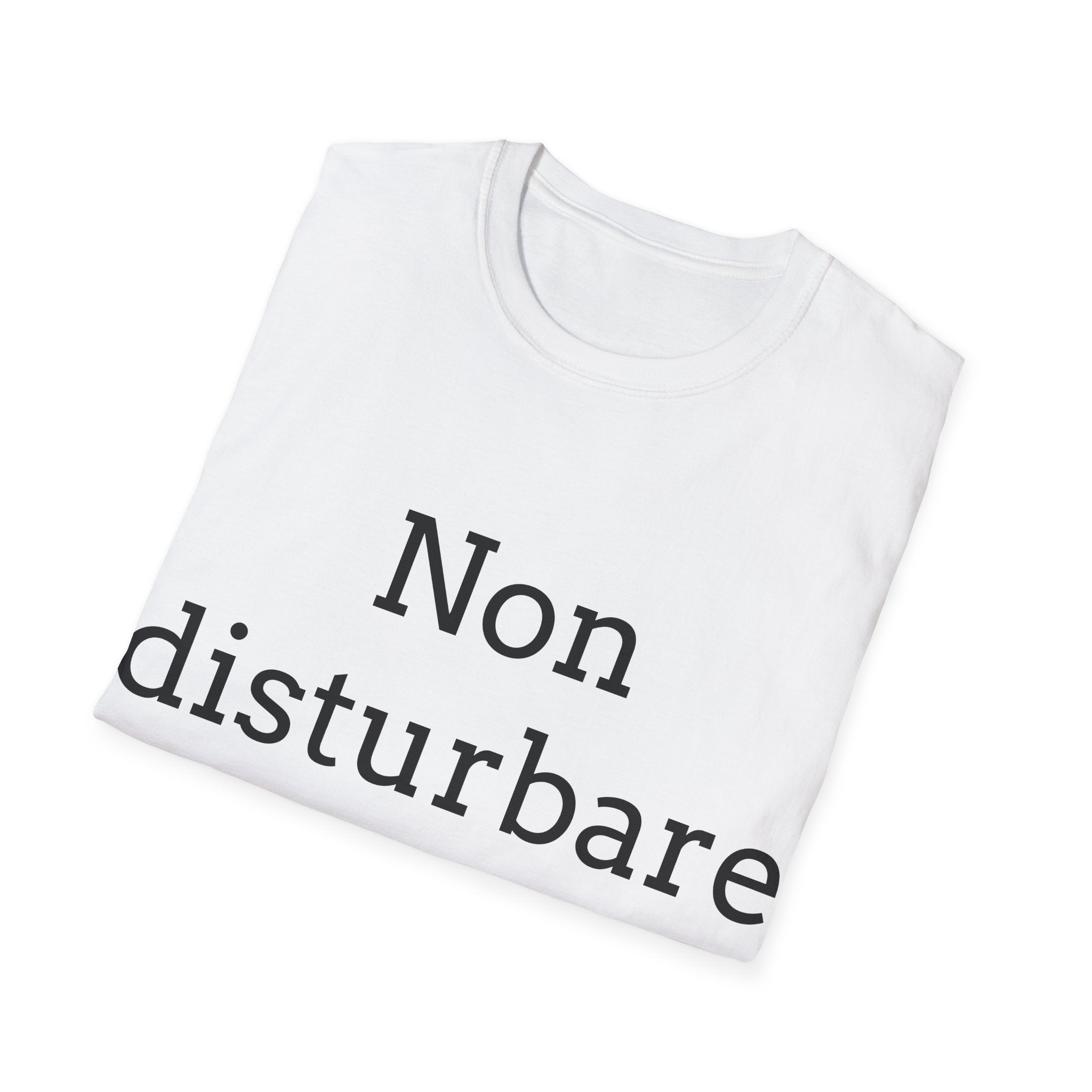 T-Shirt ironica italiana — ''Non disturbare'' maglia sarcastica