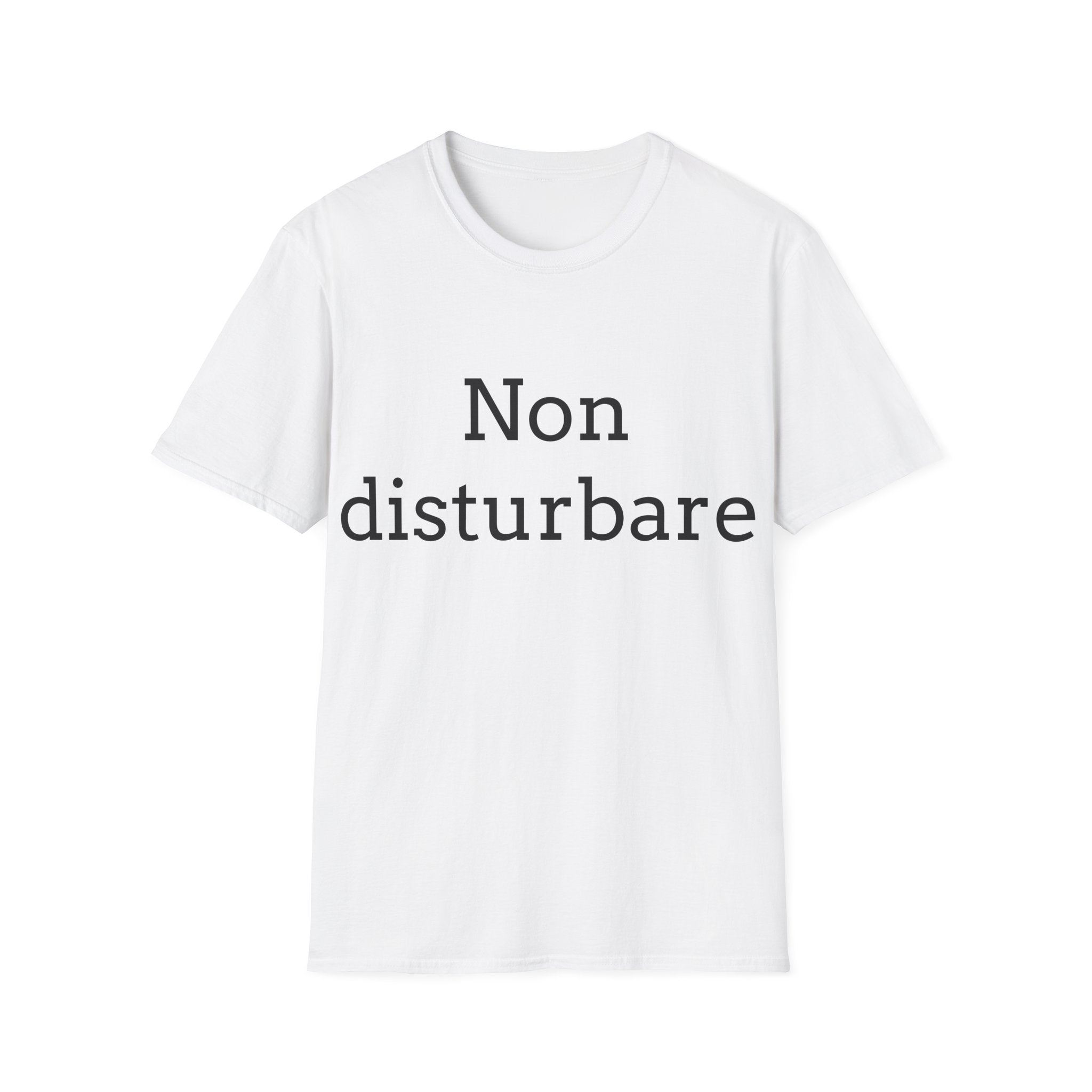 T-Shirt ironica italiana — ''Non disturbare'' maglia sarcastica