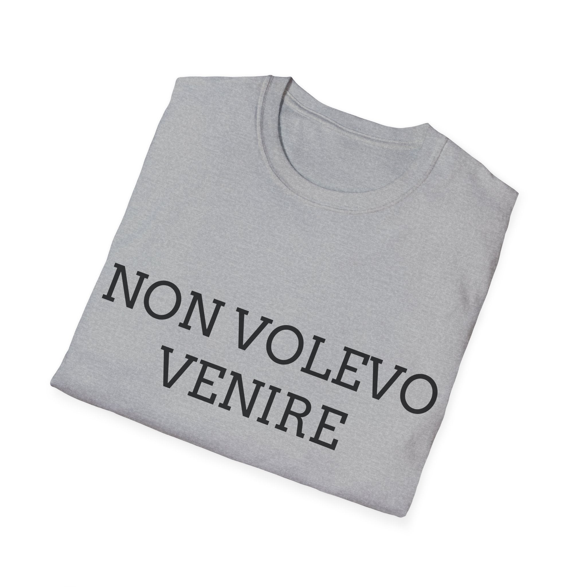 T-shirt italiana - NON VOLEVO VENIRE, MI HANNO OBBLIGATO - T-shirt ironica