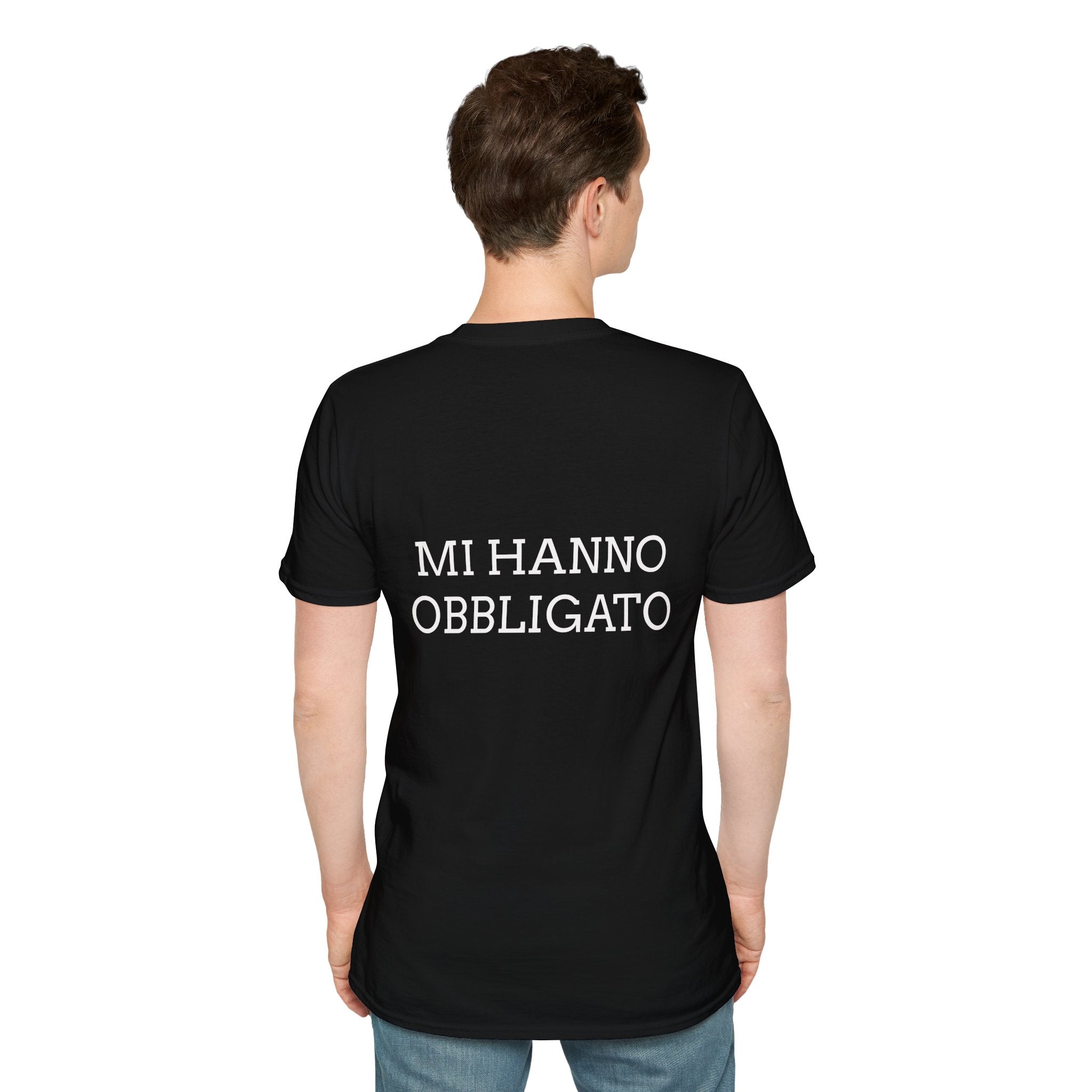 T-shirt italiana - NON VOLEVO VENIRE, MI HANNO OBBLIGATO - T-shirt ironica