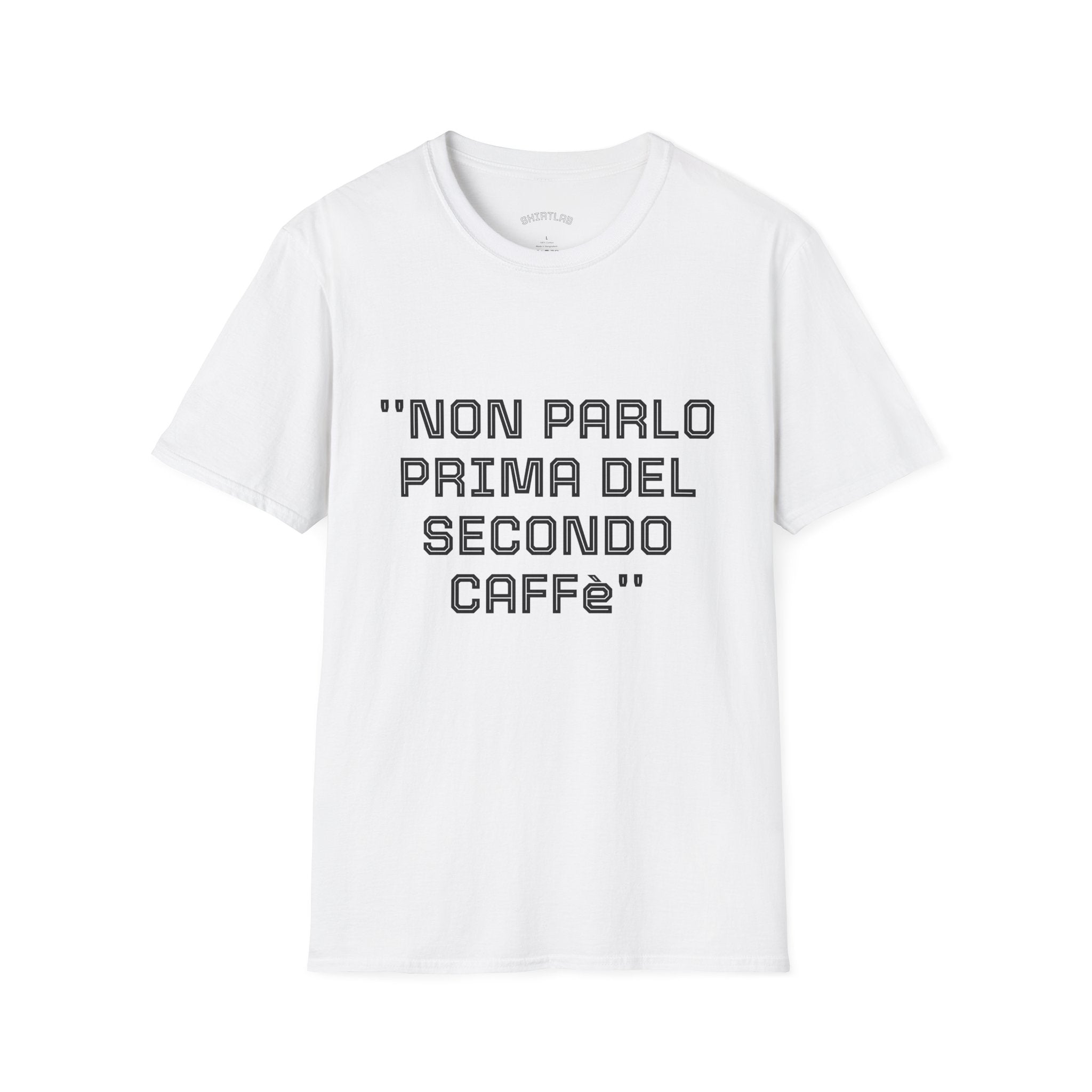 T-Shirt — "Non Parlo Prima Del Secondo Caffè" maglietta ironica italiana