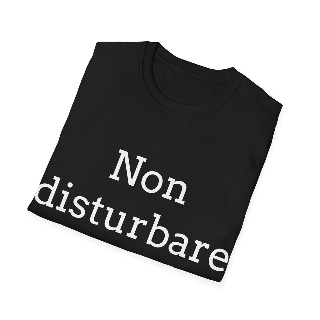 T-Shirt ironica italiana — ''Non disturbare'' maglia sarcastica