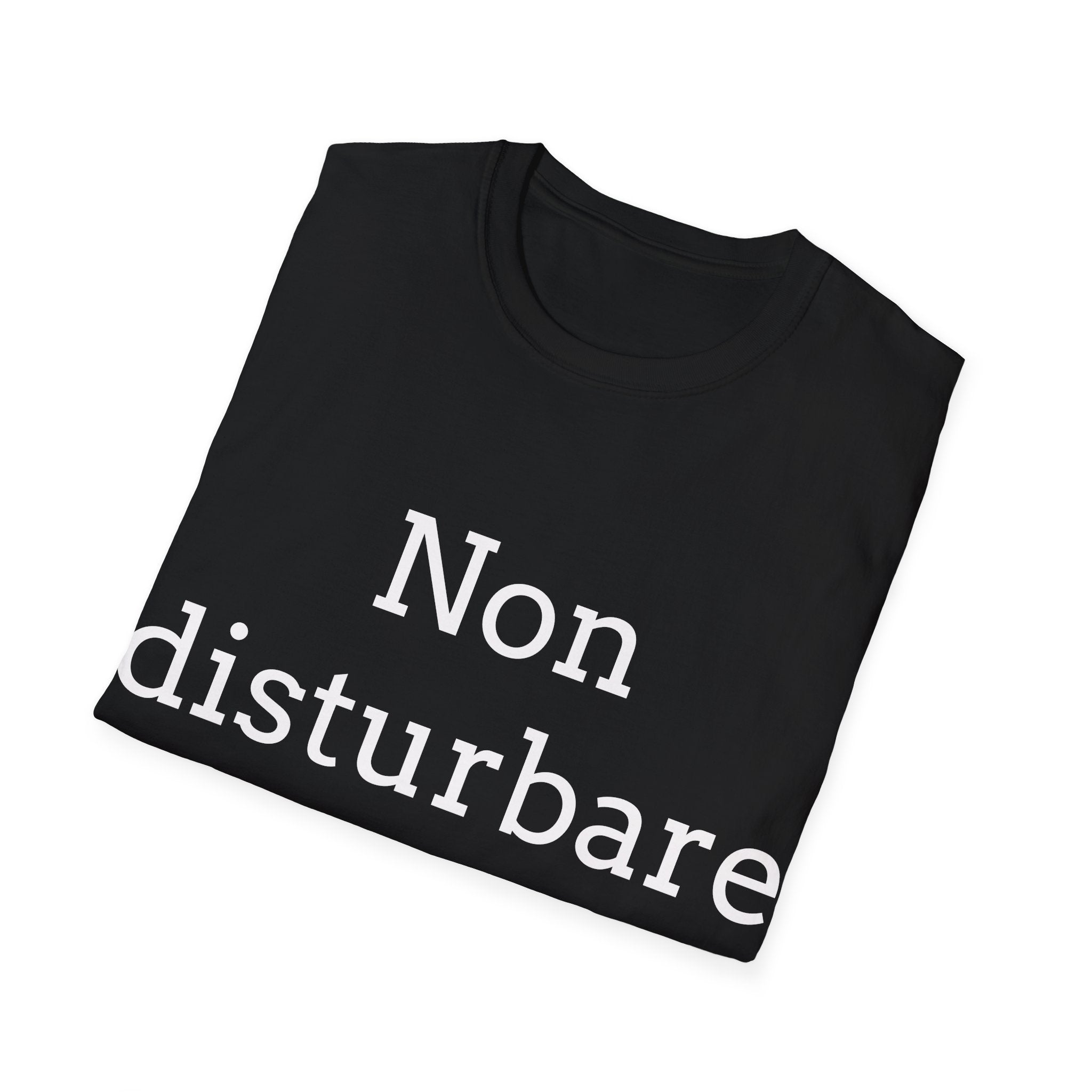 T-Shirt ironica italiana — ''Non disturbare'' maglia sarcastica