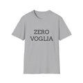 Zero Voglia T-Shirt italiana — ''zero voglia'' T-shirt umoristica