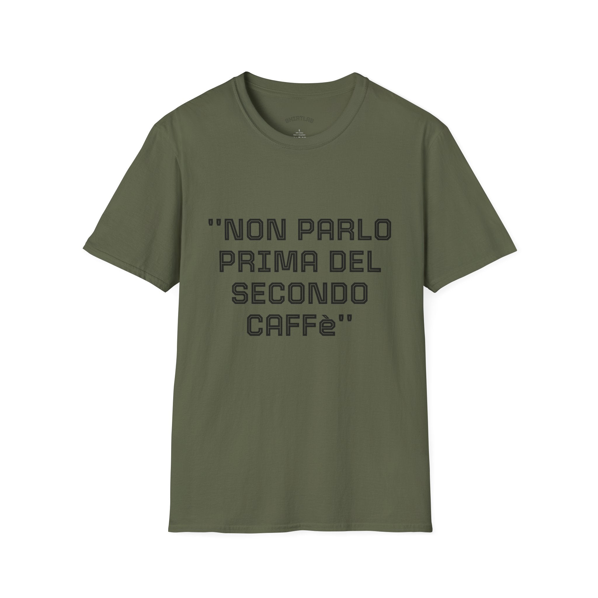 T-Shirt — "Non Parlo Prima Del Secondo Caffè" maglietta ironica italiana
