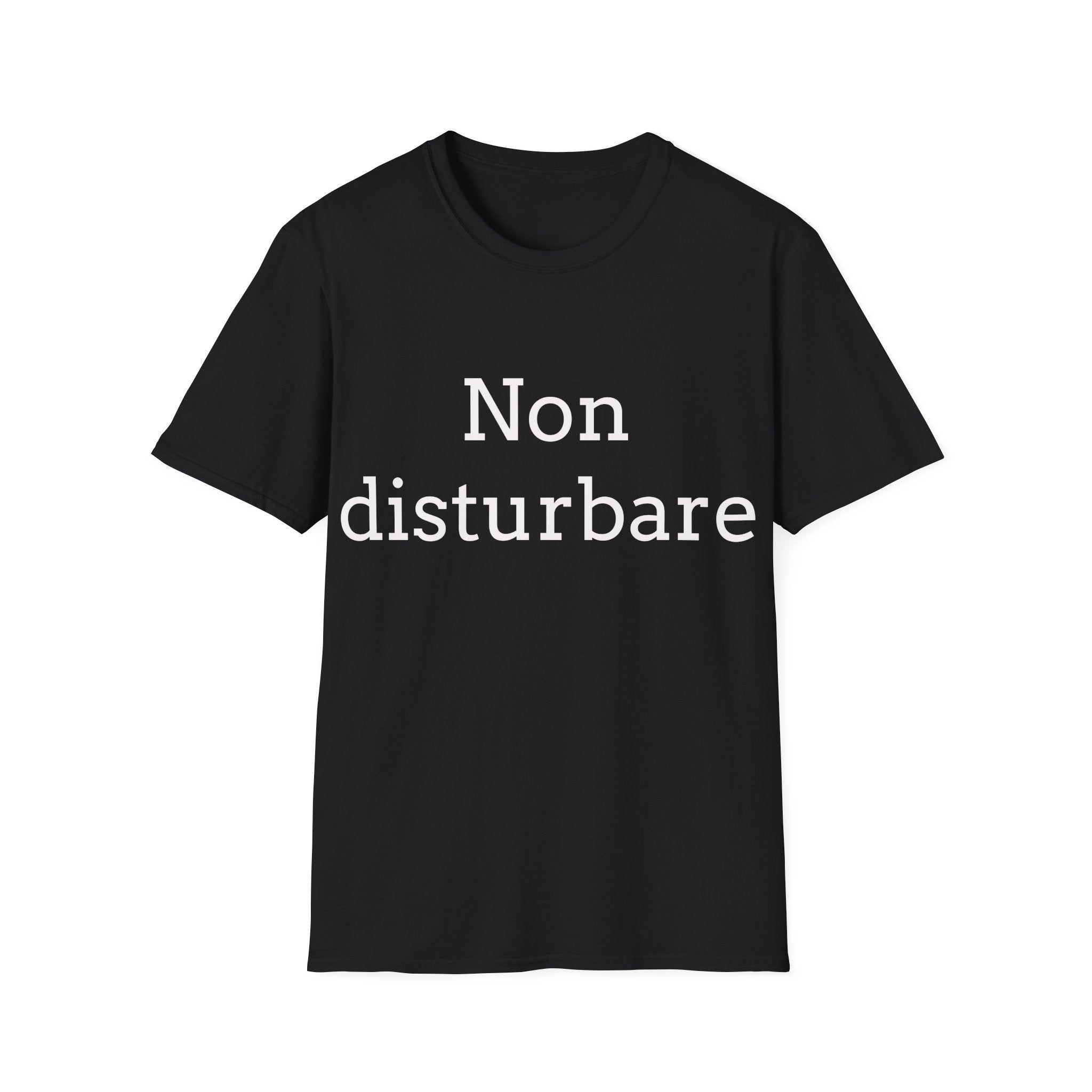 T-Shirt ironica italiana — ''Non disturbare'' maglia sarcastica
