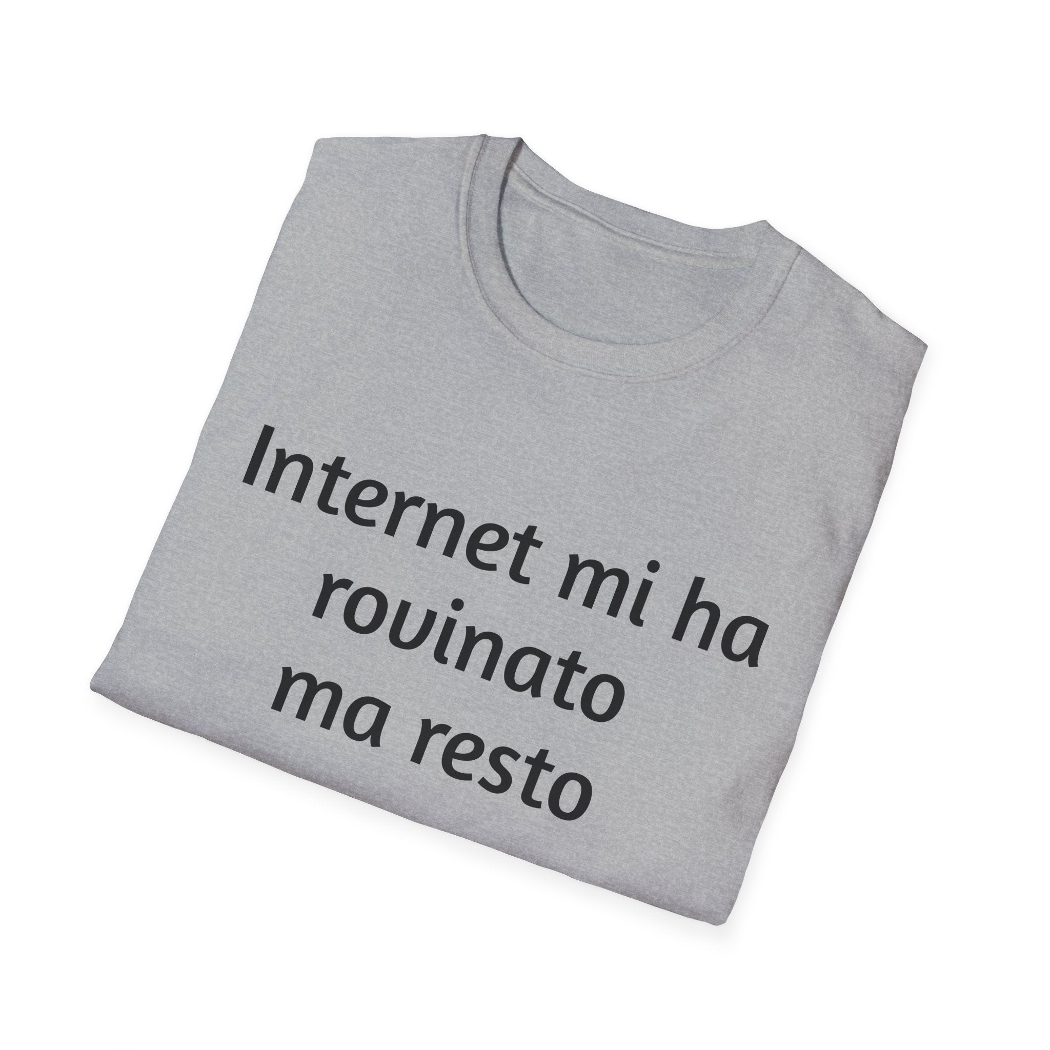 T-Shirt – "Internet mi ha rovinato ma resto" italiana sarcastica ironica gen z regalo nerd