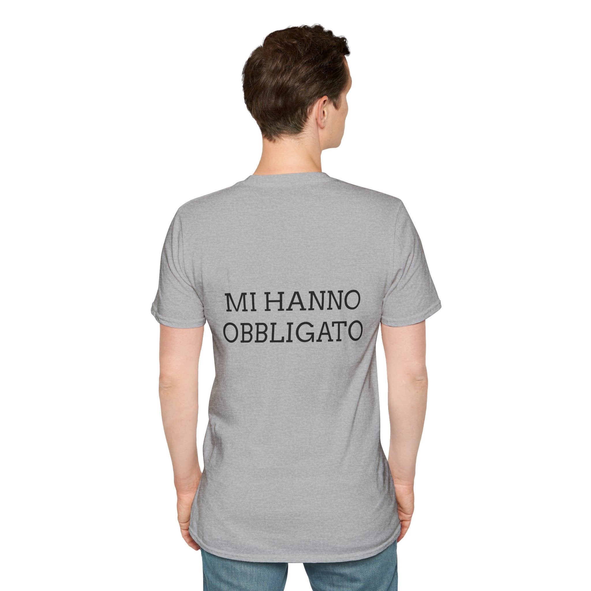 T-shirt italiana - NON VOLEVO VENIRE, MI HANNO OBBLIGATO - T-shirt ironica